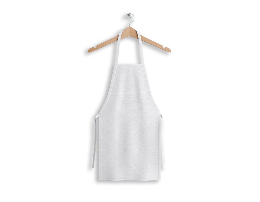 Delantal Cocinero Liso Blanco (Gabardina)