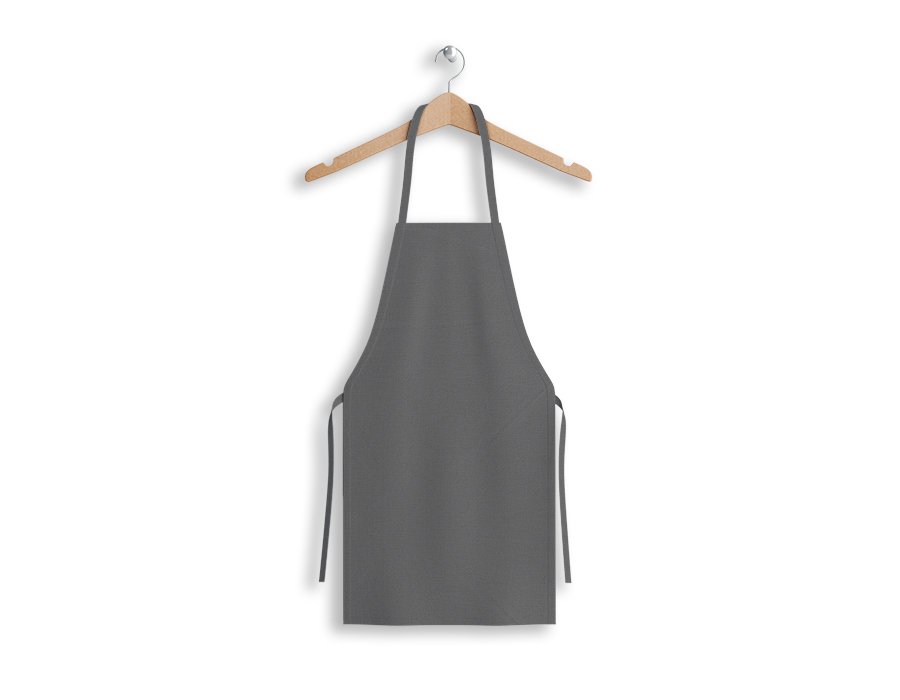 Delantal Cocinero Liso Gris (Gabardina)
