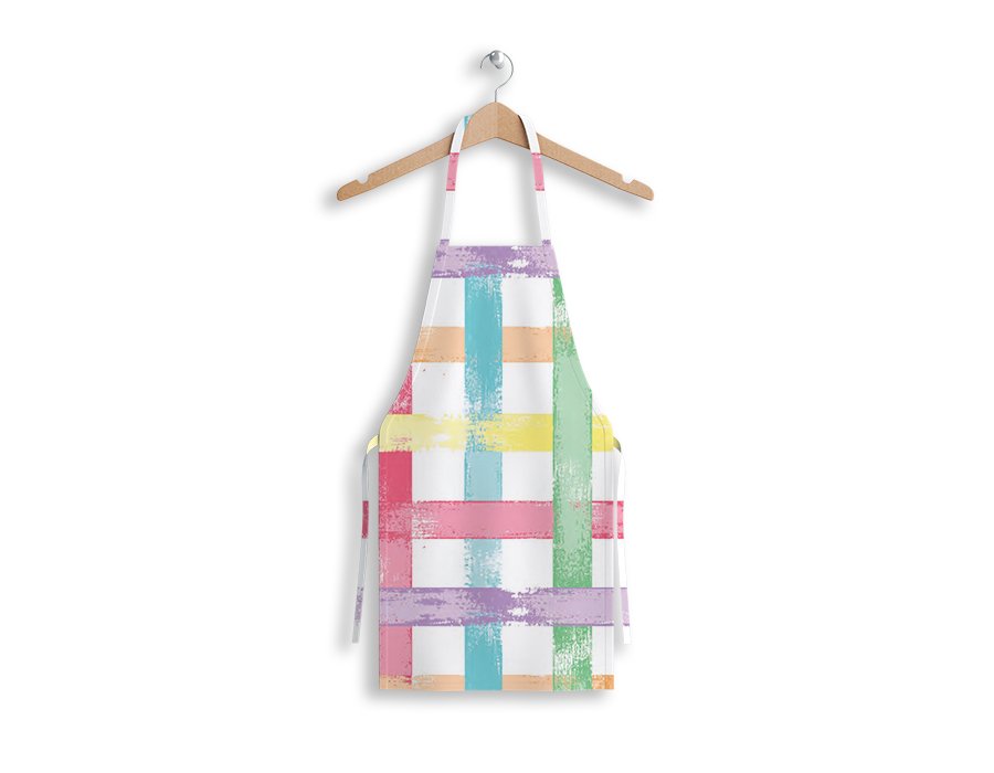 Delantal Cocinero Cuadros Rainbow (Gabardina)