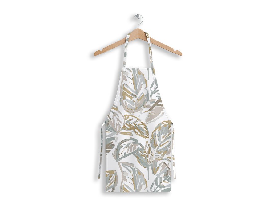 Delantal Cocinero Pinceladas Aqua (Gabardina Antimanchas)