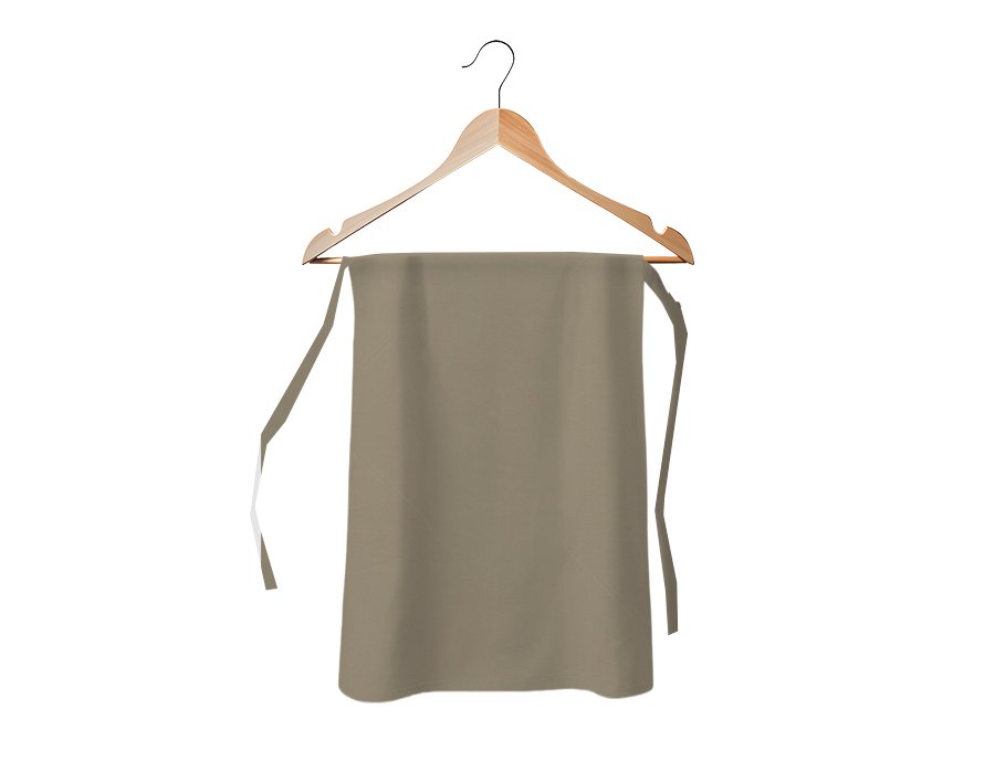 Delantal Cintura Liso Visón (Gabardina)