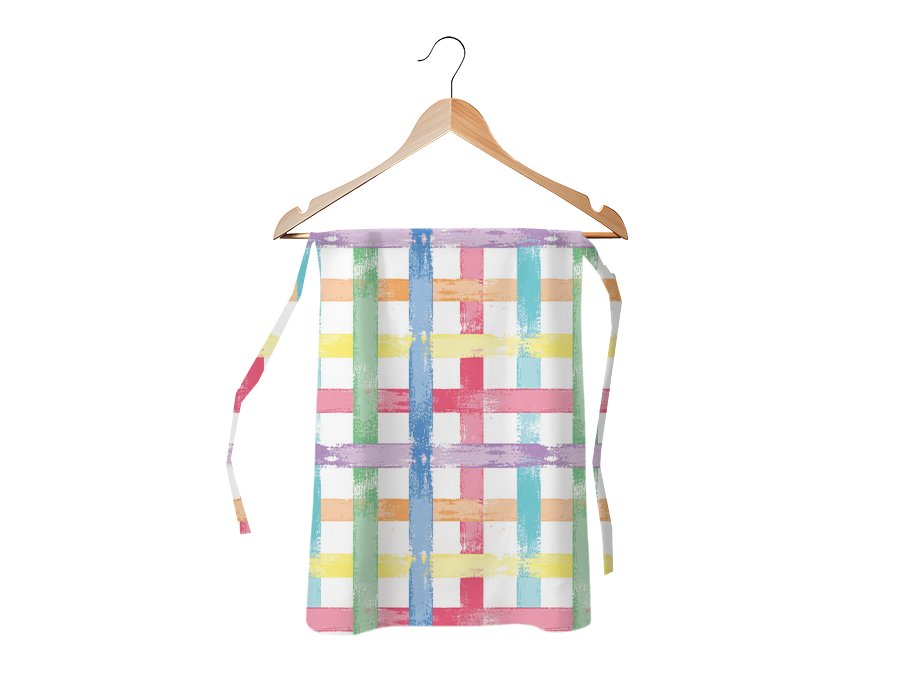 Delantal Cintura Cuadros Rainbow (Gabardina)