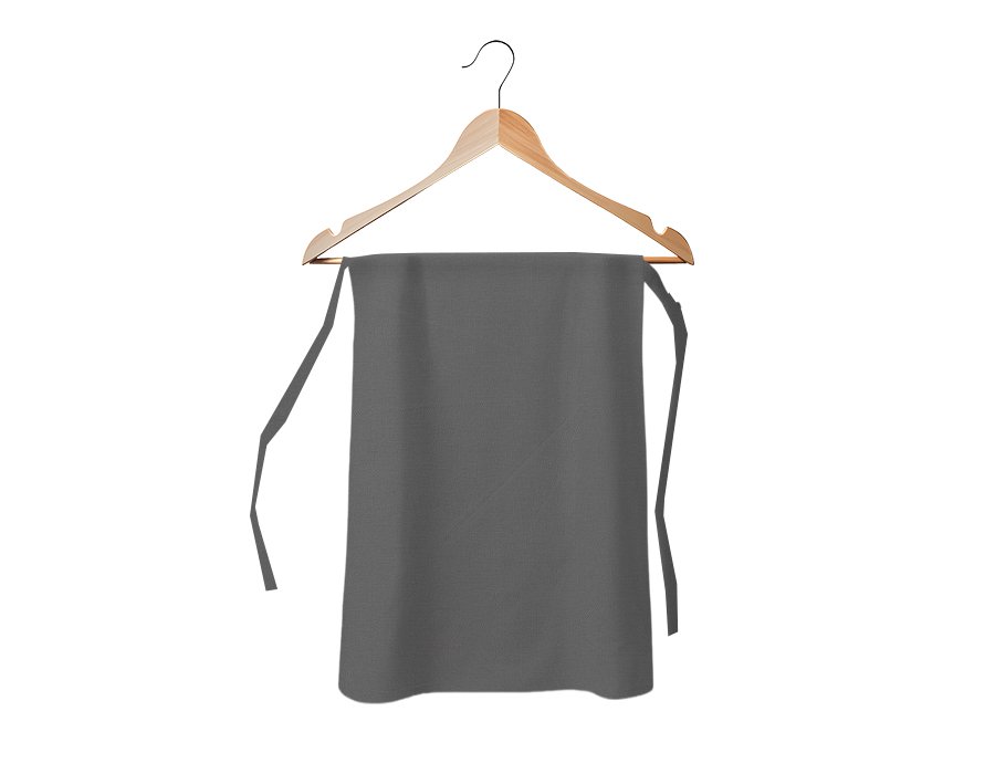 Delantal Cintura Liso Gris (Gabardina Antimanchas)