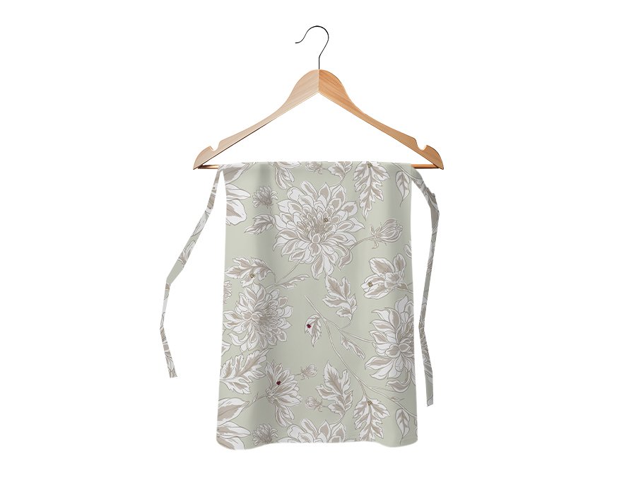 Delantal Cintura Spring Verde (Lino Viscosa Antimanchas)