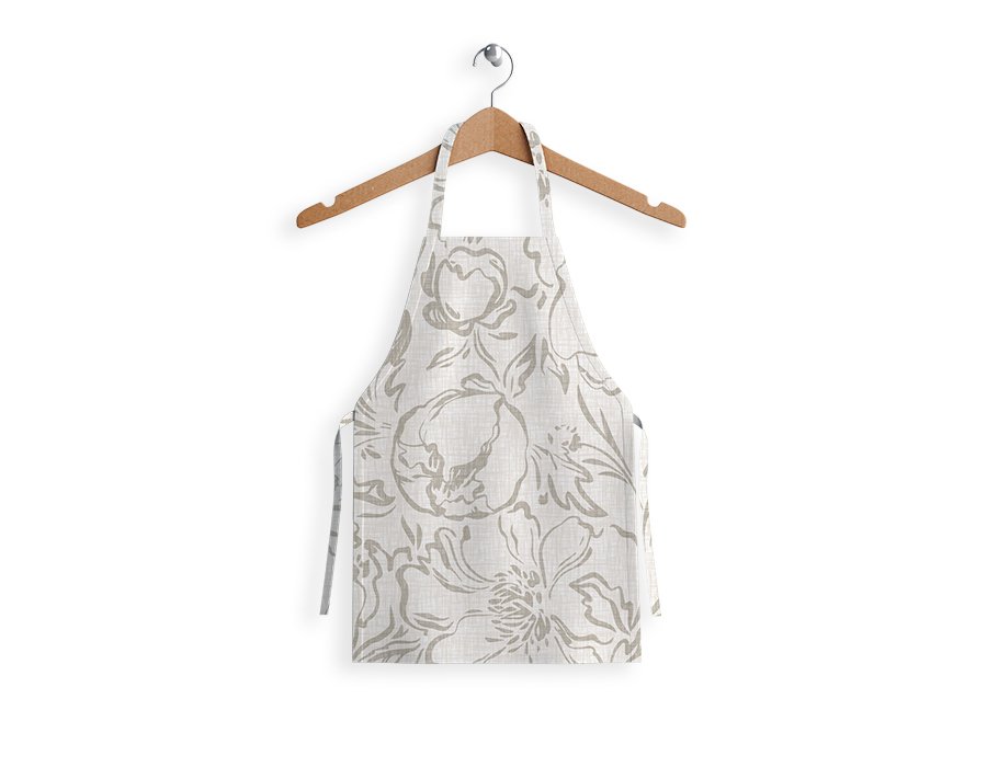 Delantal Niño Flor Lino. (Lino Viscosa Antimanchas)