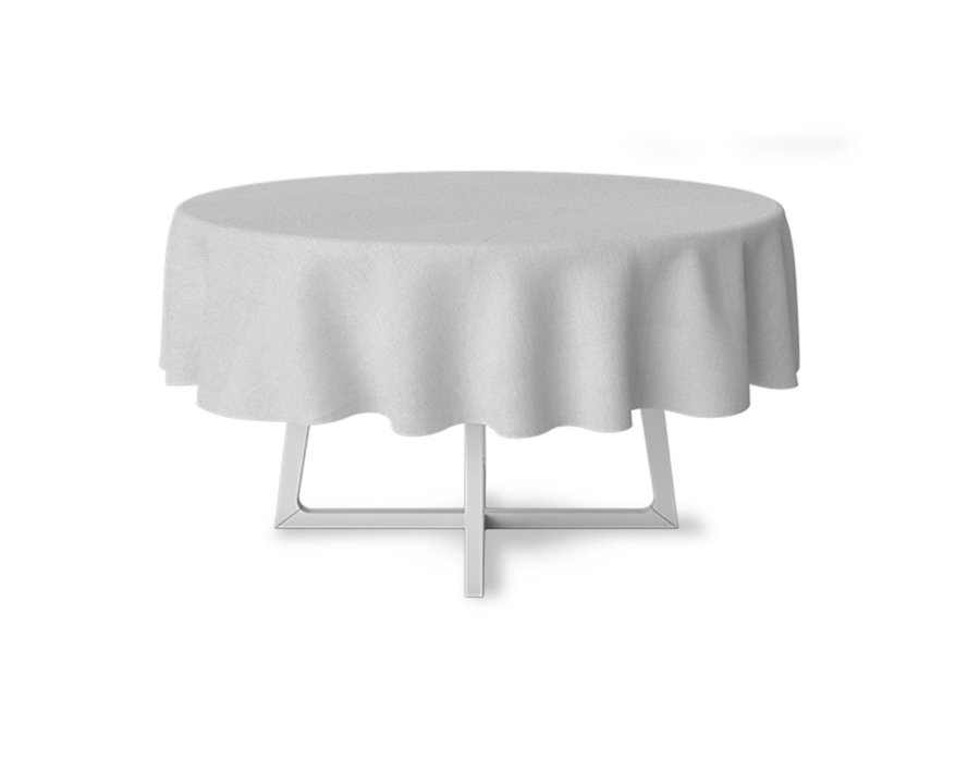 Mantel Redondo Liso Blanco (Gabardina)