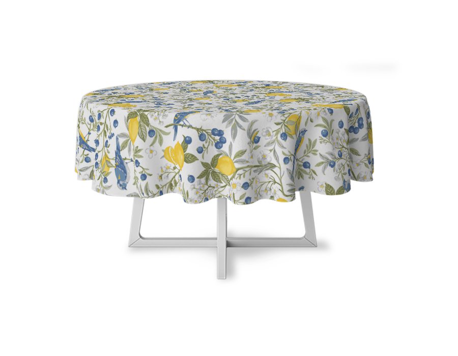 Mantel Redondo Lemon (Lino Viscosa Antimanchas)