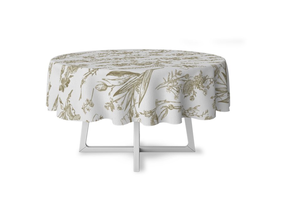 Mantel Redondo Vintage (Lino Viscosa Antimanchas)