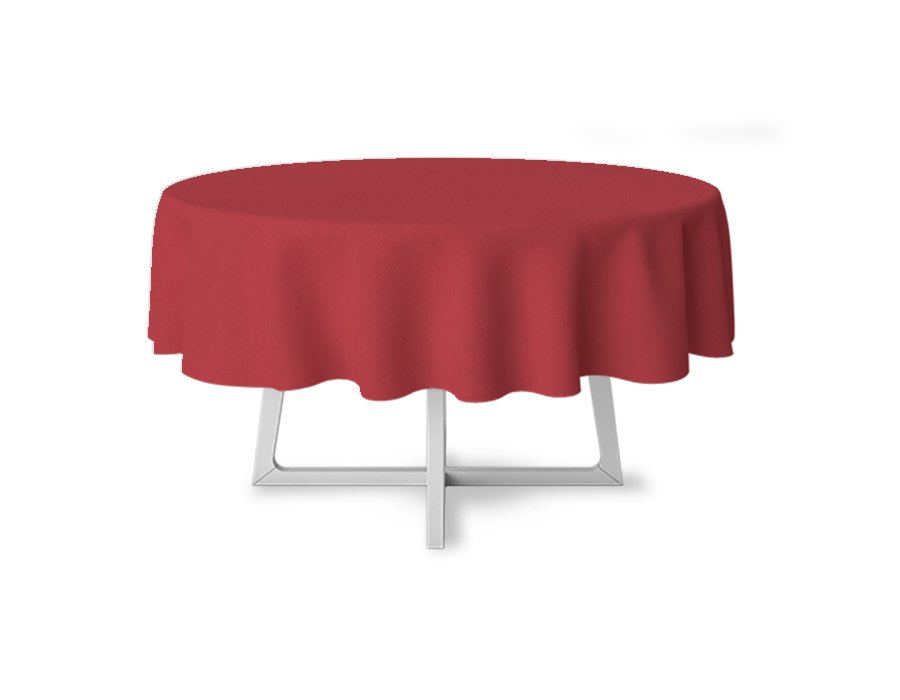 Mantel Redondo Liso Rojo (Gabardina)