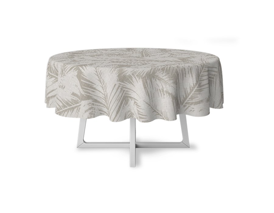 Mantel Redondo Palm (Lino Viscosa Antimanchas)