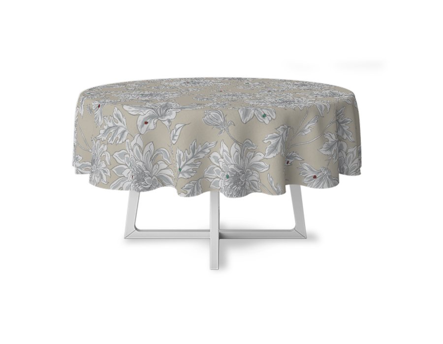 Mantel Redondo Spring (Lino Viscosa Antimanchas)