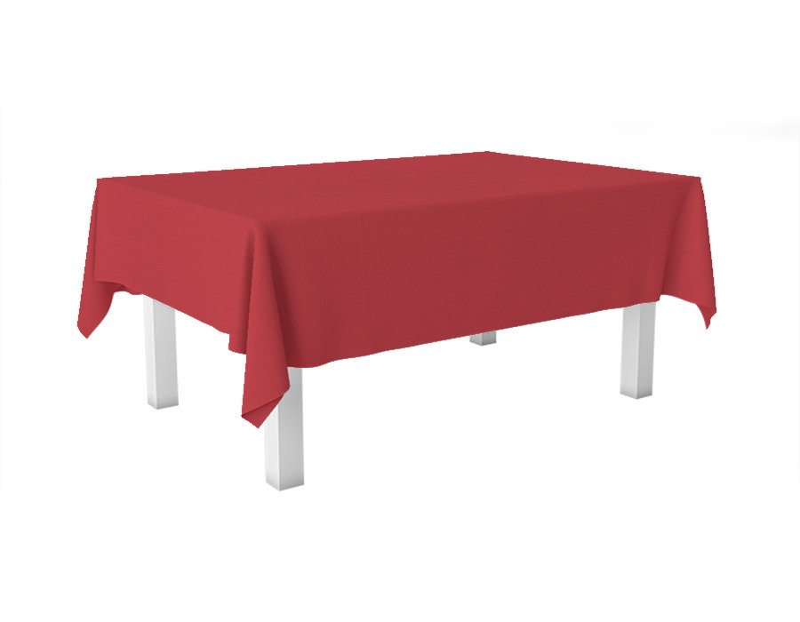 Mantel Rectangular Liso Rojo (Gabardina)
