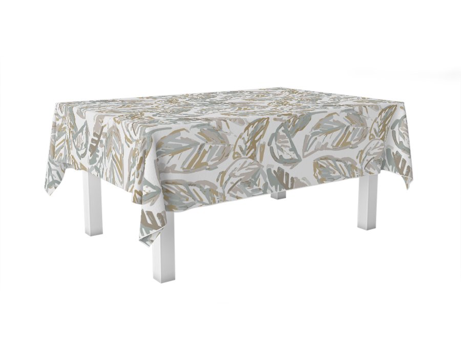 Mantel Rectangular Pinceladas Aqua (Gabardina Antimanchas)