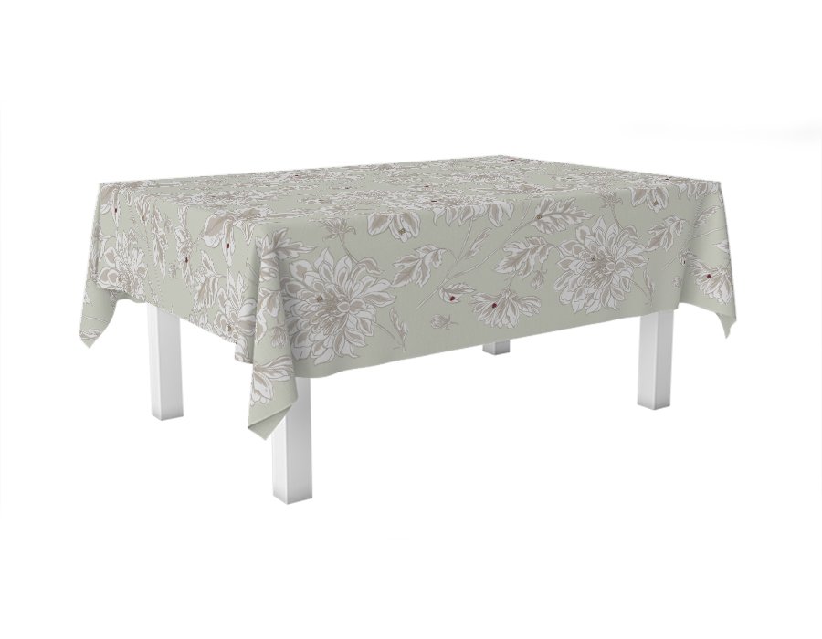 Mantel Rectangular Spring Verde (Lino Viscosa Antimanchas)