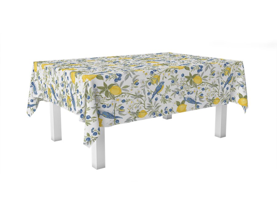 Mantel Rectangular Lemon (Lino Viscosa Antimanchas)