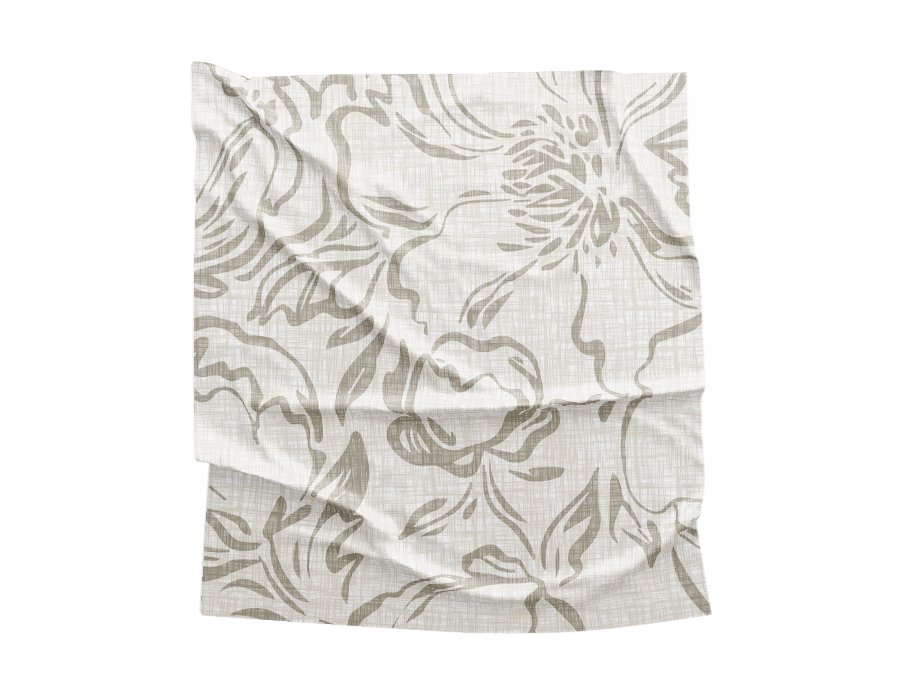Mantel Picnic Flor Lino. (Lino Viscosa Antimanchas)