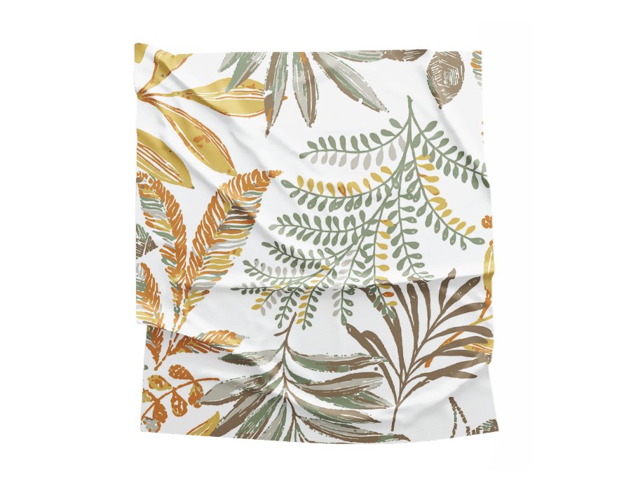 Mantel Picnic Selva Ocre (Lino Viscosa Antimanchas)