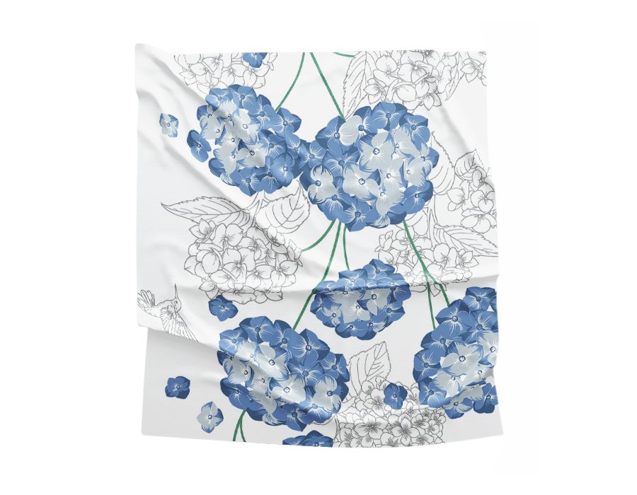 Mantel Picnic Hortensias (Lino Viscosa Antimanchas)