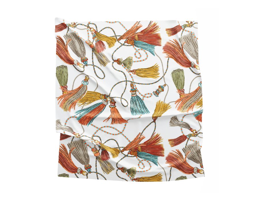 Mantel Picnic Borlas (Lino Viscosa Antimanchas)