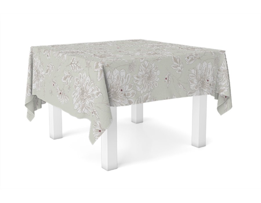 Mantel Cuadrado Spring Verde (Lino Viscosa Antimanchas)