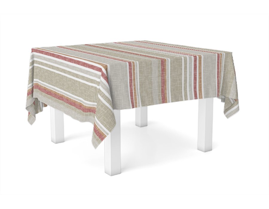 Mantel Cuadrado Raya Lino (Lino Viscosa Antimanchas)