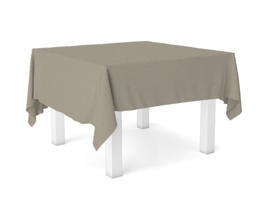 Mantel Cuadrado Liso Visón (Gabardina)