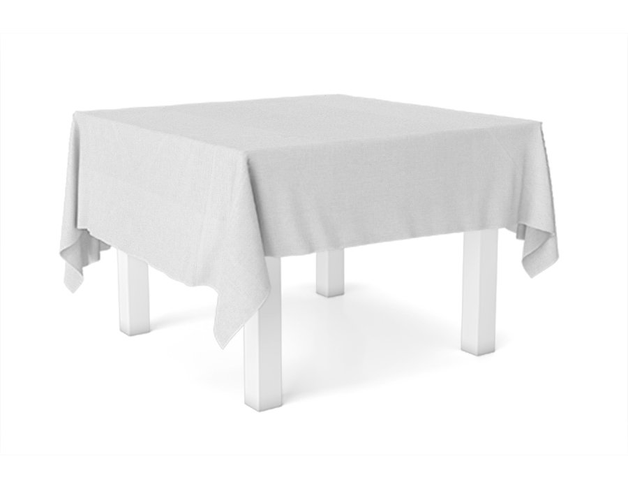 Mantel Cuadrado Liso Blanco (Gabardina)