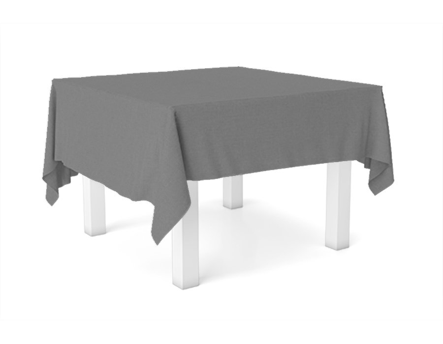 Mantel Cuadrado Liso Gris (Gabardina Antimanchas)