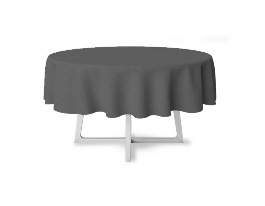 Mantel Redondo Tusor Grafito