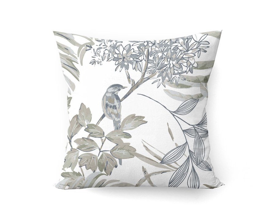 Funda Cuadrada Birds Azul  (Gabardina Antimanchas)