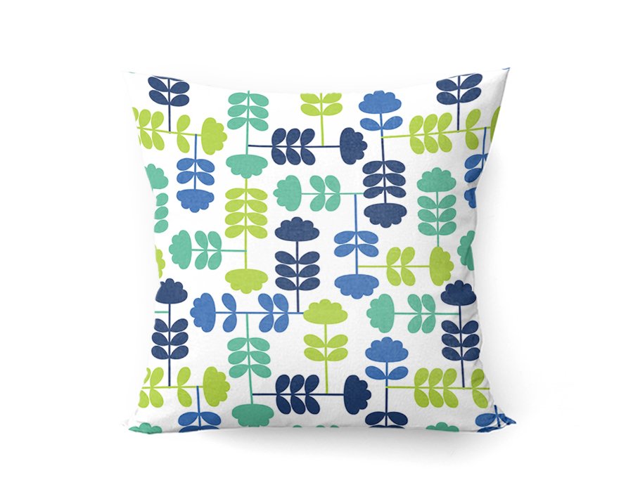 Funda Cuadrada Garden Blue (Gabardina)